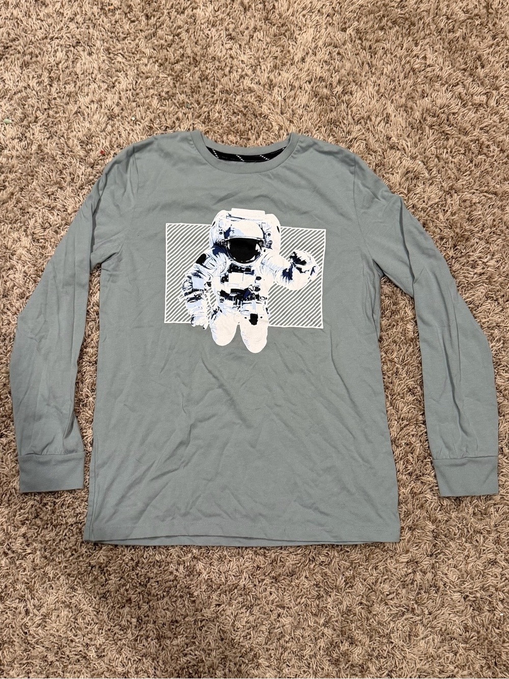 Blue Grey Astronaut Long Sleeved Tee